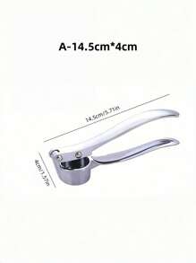 Prensa de ajo manual resistente a la oxidación, con capacidades de trituración de nueces y extracción de huesos de frutas, apta para lavavajillas, herramienta de cocina de grado restaurante y artículos de cocina esenciales - Plateado - Ver 3