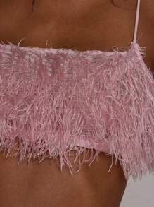 MUSERA Áo nữ kiểu dáng bồng bềnh, chất liệu mềm mại, dáng ngắn, hai dây, thích hợp đi chơi, dự tiệc, lễ hội mùa thu, lễ hội hóa trang, mùa xuân, mùa hè, lễ Phục sinh. - Hồng - Xem 6