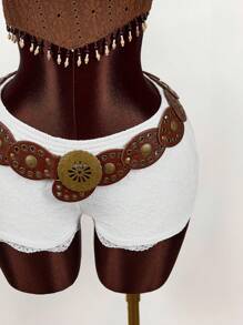 Amplova Women's Solid Color Low Rise Contrast Lace Shorts, Summer - White - View 1