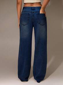 Women's Summer New Low-Waist Light-Colored Straight Loose Casual Commuter Jeans