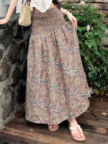 DAZY 新款夏季波西米亚风节日半身裙度假 - 粉色 - 查看 4