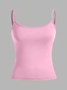 SHEIN PETITE CURVE Plus Size Women's 3pcs Tight Casual Tank Tops(Spaghetti Strap) ,For People Of Shorter Stature Valentine's Day Outfit