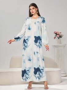 Al Najma Arabic Abaya, Long Sleeve, Fashion, Suitable For Summer - Blue - View 6