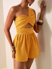 Zivah Lễ hội âm nhạc xuân/hè 2025 mới đến, Lễ Phục sinh, Ngày Thánh Patrick, Phương Tây, Du mục, Tiệc sinh nhật, Mùa tốt nghiệp, Đại học, Sinh viên, Thường ngày, Kỳ nghỉ, Du lịch du thuyền, Bãi biển, Tắm nắng, Phong cách đường phố, Bộ đồ liền thân ống rộng xếp ly không tay bằng vải họa tiết màu xanh lá cây thanh lịch - Màu vàng - Xem 7