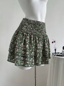 Chiquease Damen eleganter Urlaubstorte-Stil Mini-Rock