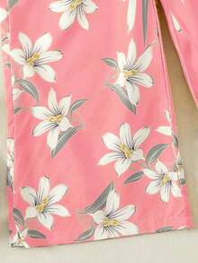 SHEIN 女童连体衣和连身裤 - 粉色 - 查看 3