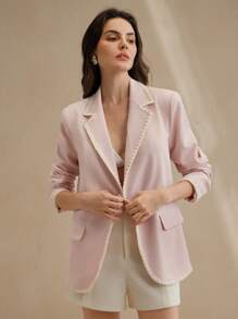 Anewsta Spring, Business Casual Ladies' Spring And Summer Vacation Elegant And Fashionable Coconut Tree Printed Short Sleeved Shirt