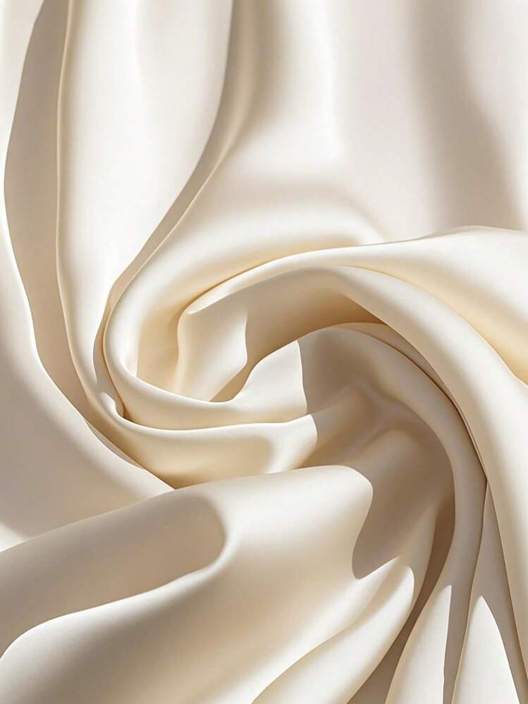 Franclia Women's Elegant Solid Color Waist Gathering Dress - Apricot - View 6