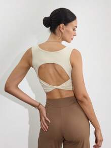 Activina Damen Einfarbiges ärmellos Lässig kurz Sport T-Shirt/Tank Top für den Sommer