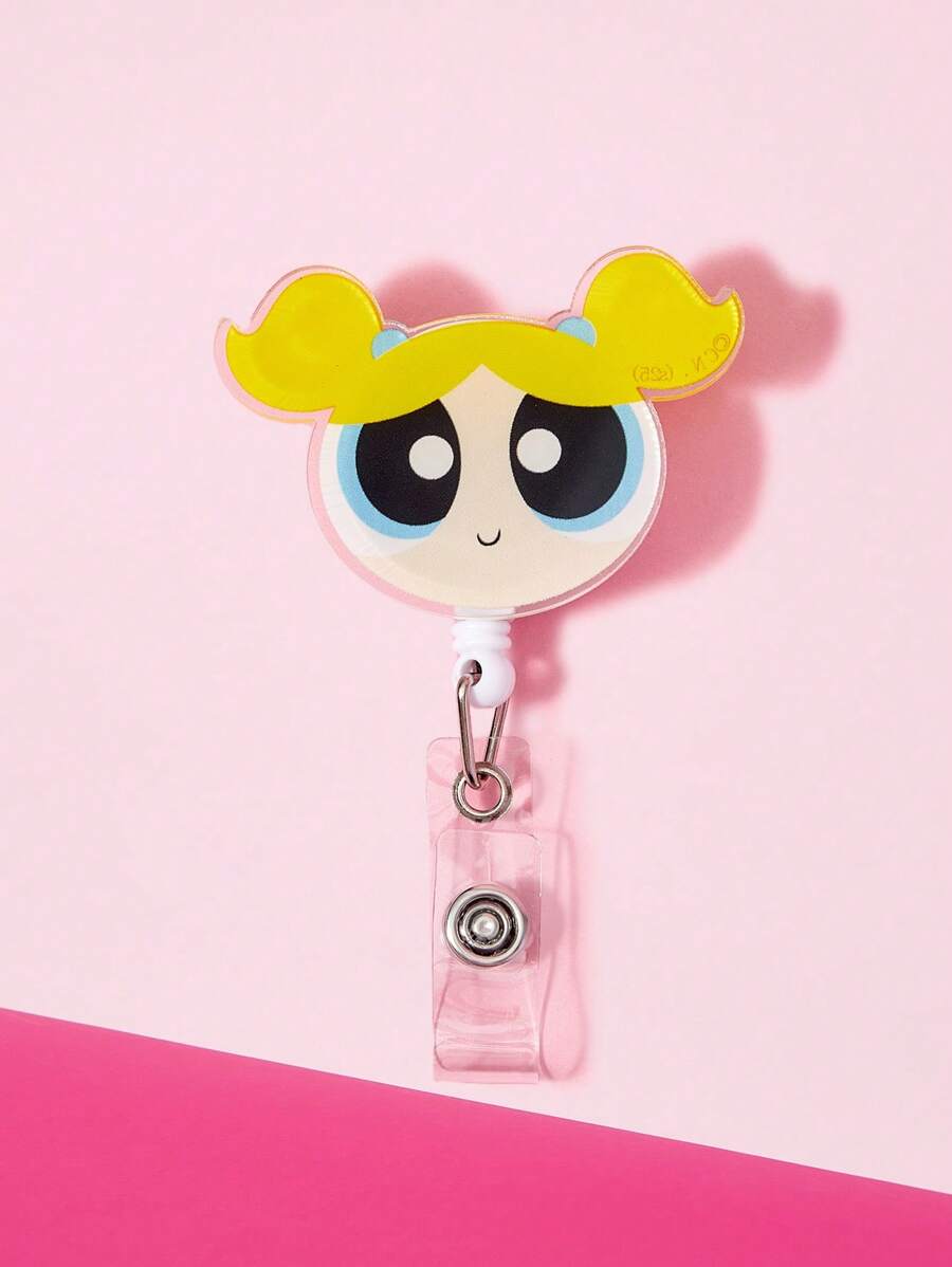 THE POWERPUFF GIRLS X SHEIN 白色泡泡弹出眼睛按钮 - 黃色 - 查看 1