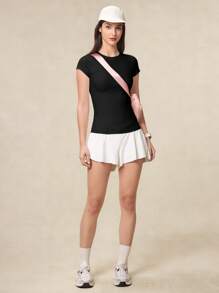 OutZeal Women Sweat Wicking Tummy Control Soft Tight T-Shirt Sports Tee Running Tennis Gym Workout Tops