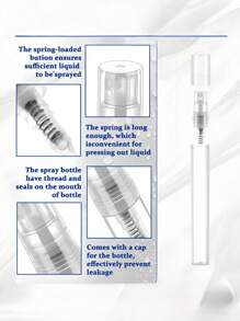 便携式玻璃喷雾瓶套装 - 6/12 件空可再填充旅行瓶，带细雾泵，适用于香水、油、护肤品