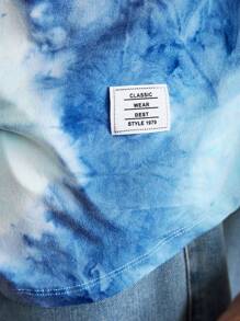 SWAVVY Men T-Shirts Fit Crew Neck Drop Shoulder Short Sleeve Graphic Tee Street Summer Polyester Tie Dye
