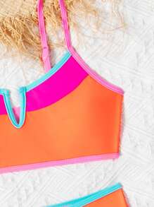 Set de 2 trajes de baño para niñas, bikini de moda, adecuado para fiestas en la playa - Multicolor - Ver 5