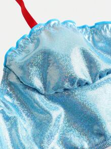 少女闪光海美人鱼鱼尾服装 - 彩色 - 查看 5