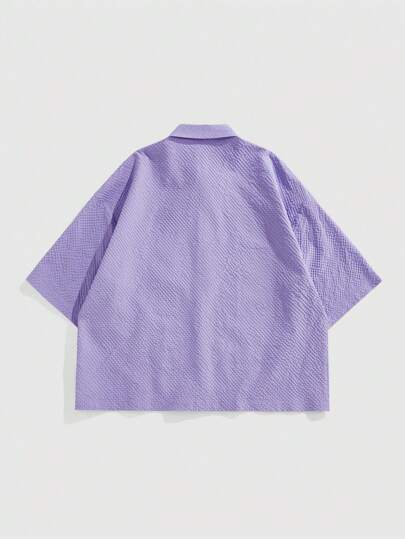 Street Life Chemise décontractée pour homme avec imprimé lettres, été