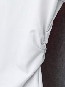 INAWLY Camiseta ajustada de mujer, nuevo diseño de verano con patrón bordado de corazón - Blanco - Ver 3