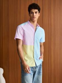Manfinity VCAY Men Striped Colourblock Shirt - Multicolor - View 5