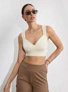 Activina Damen Einfarbiges ärmellos Lässig kurz Sport T-Shirt/Tank Top für den Sommer