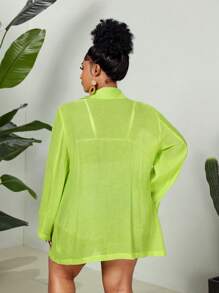 Maweii Blazer ample, simple et polyvalent, tissé, mince et décontracté, grande taille