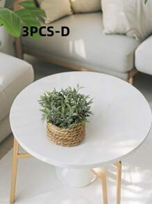 1 Stück 3 Stück künstliche geflochtene Rattan Topfpflanzen aus PE Polyesterfaser für Tischdekoration, Partys, Küche, Garten, Weihnachten, Geschenke