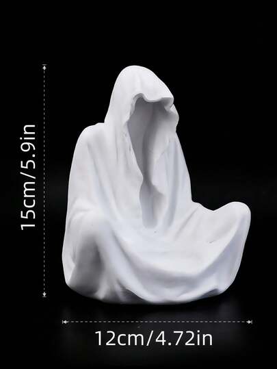 Goth 1 pieza Portavelas de Mago Gótico, Candelabro, Decoración de Halloween de Resina Blanca para Estética Oscura, Expositor de Libro de Hechizos de Altar Decoración Atmosférica del Hogar