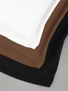 Sweetra Camiseta sin mangas casual con escote cuadrado y pliegues para mujeres de talla grande en verano