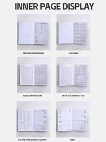 SHEIN 1PC 2025 A7 Weekly Planning Notebook Daily Schedule Mini Portable Diary PU Leather Cover English Plan Book Includes To-Do List Tasks, Expense Tracking And Organizing Meals School Supplies