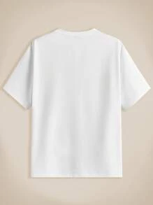 EASEVO 3pcs/Set Men Plus Size Solid Color Plain Nice Knitted Casual Short Sleeve T-Shirt, Regular-Fitting With Round Neckline, Perfect For Summer Daily Wear, Going Out