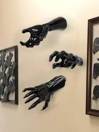 Goth 1 pieza Estatua de la mano del diablo gótico (incluye accesorios de montaje), decoración de vinilo, escultura de brazo de demonio espeluznante para el hogar tenebroso, decoración de mesa gótica de vinilo suave, Halloween, decoración del hogar