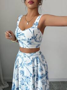 Elenzga Women Two Pieces Outfits For Daily Wear - White - View 5