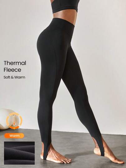 GLOWMODE FeatherFit™-Warm Thermal Lined Stirrup Leggings Low Impact Yoga Pilates Daily Autumn Winter