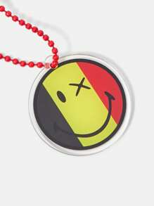 SmileyWorld® | SHEIN 亚克力笑脸红色心形钥匙扣 - 紅色 - 查看 2