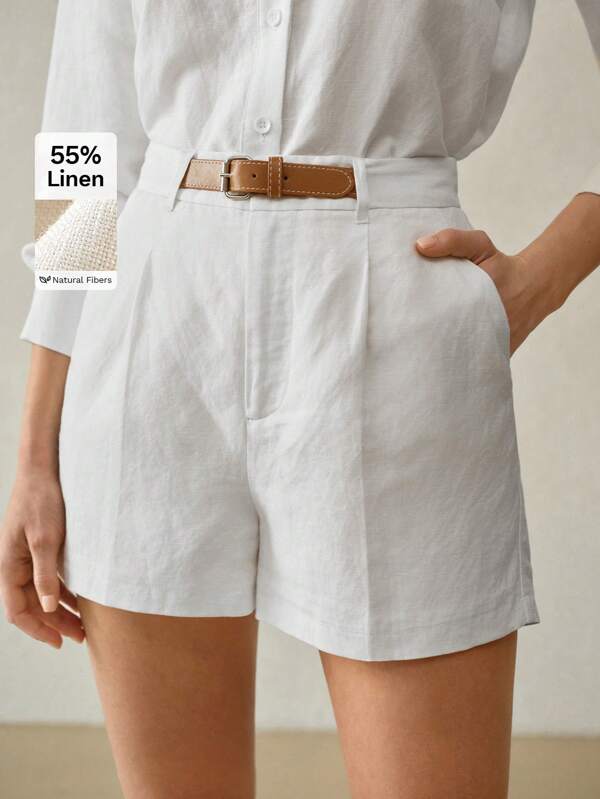 MOTF PREMIUM LINEN PRESS CREASE SHORTS