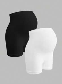 2 件装 女士无缝舒适孕妇提臀腹部支撑低腰三角裤