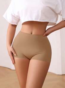 Women's Seamless High Waist Camel Short Underwear For Tummy Control Comfort - Camel - View 1