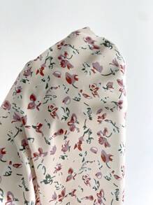 Flirla Plus Size Stylish Ditsy Floral Spaghetti Strap Skirt, Perfect For Vacation