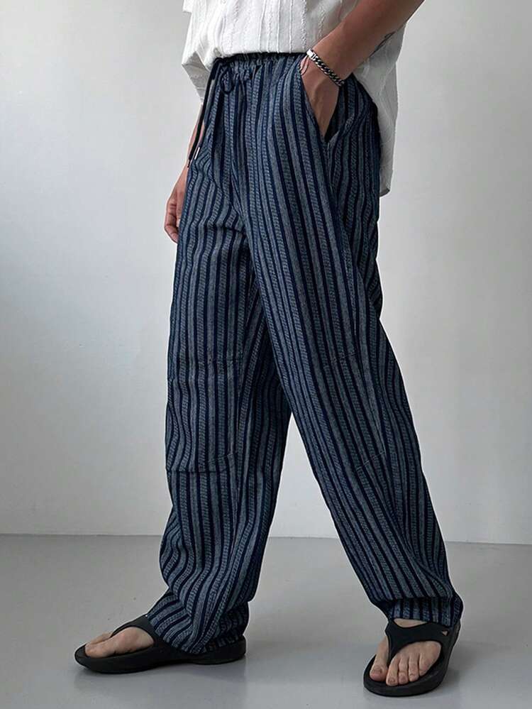 Colorful Striped Men's Denim Jeans, Spring/Summer