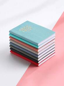 SHEIN 1PC 2025 A7 Weekly Planning Notebook Daily Schedule Mini Portable Diary PU Leather Cover English Plan Book Includes To-Do List Tasks, Expense Tracking And Organizing Meals School Supplies