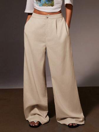 Athîral 女士纯色时尚长裤，适合夏季