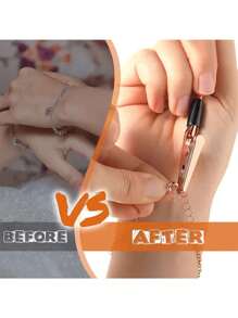 SHEIN 1/2/3/4 قطعة أداة مساعدة لارتداء الأساور والأساور والعقود والساعات وأخرى من الحلي، مفاصل و أجهزة إغلاق