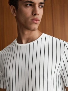 SWAVVY Männer T-Shirt mit Streifen Muster & Tunnelzug Shorts - Verschiedenfarbig - Übersicht 6