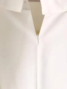 Franclia 女士时尚休闲优雅收腰修身连衣裙，夏季 - 白色 - 查看 6