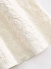 SHEIN 女孩优雅花卉提花吊带连衣裙，配有可拆卸蝴蝶结