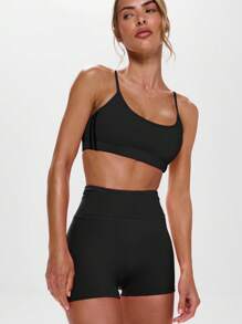 Musera Sport Pantaloncini corti da ciclismo a vita alta con tasche nascoste, ideali per attività fisica, palestra, paddle, tennis, pickleball