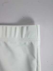 Manfinity Swimmode Men's White Letter Print Elastic Waist Summer Swim Trunks Men S Bathing Suit Trunks BeachModeOn - Black and White - View 7