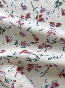 Flirla Plus Size Stylish Ditsy Floral Spaghetti Strap Skirt, Perfect For Vacation