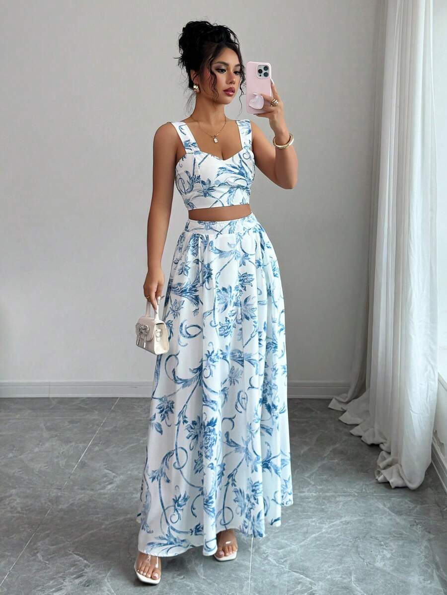 Elenzga Women Two Pieces Outfits For Daily Wear - White - View 1