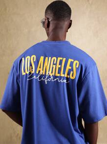 SUMWON Los Angeles California Summer Social Club Boxy Fit Casual Street Style Short Sleeve Tee Athletic Urban Sportswear Graphic Print