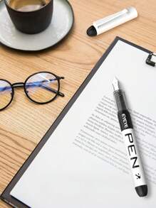 SHEIN 8 支/16 支速干细头塑料钢笔，带可拆卸笔帽，EF 笔尖，一次性直接填充墨水笔 - 8pcs彩色(opp袋裝) - 查看 4